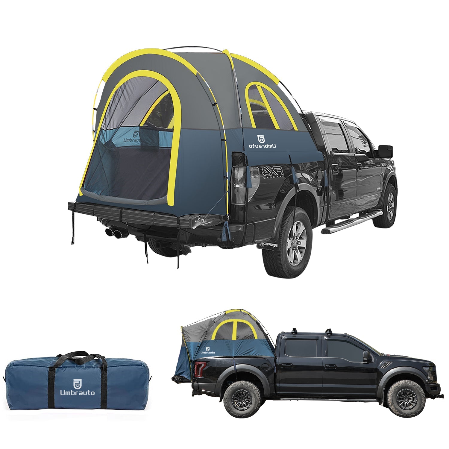 Umbrauto Truck Bed Tent | 5.5–5.8 ft Beds | 4-Season PU3000 Waterproof | Color-Coded Setup