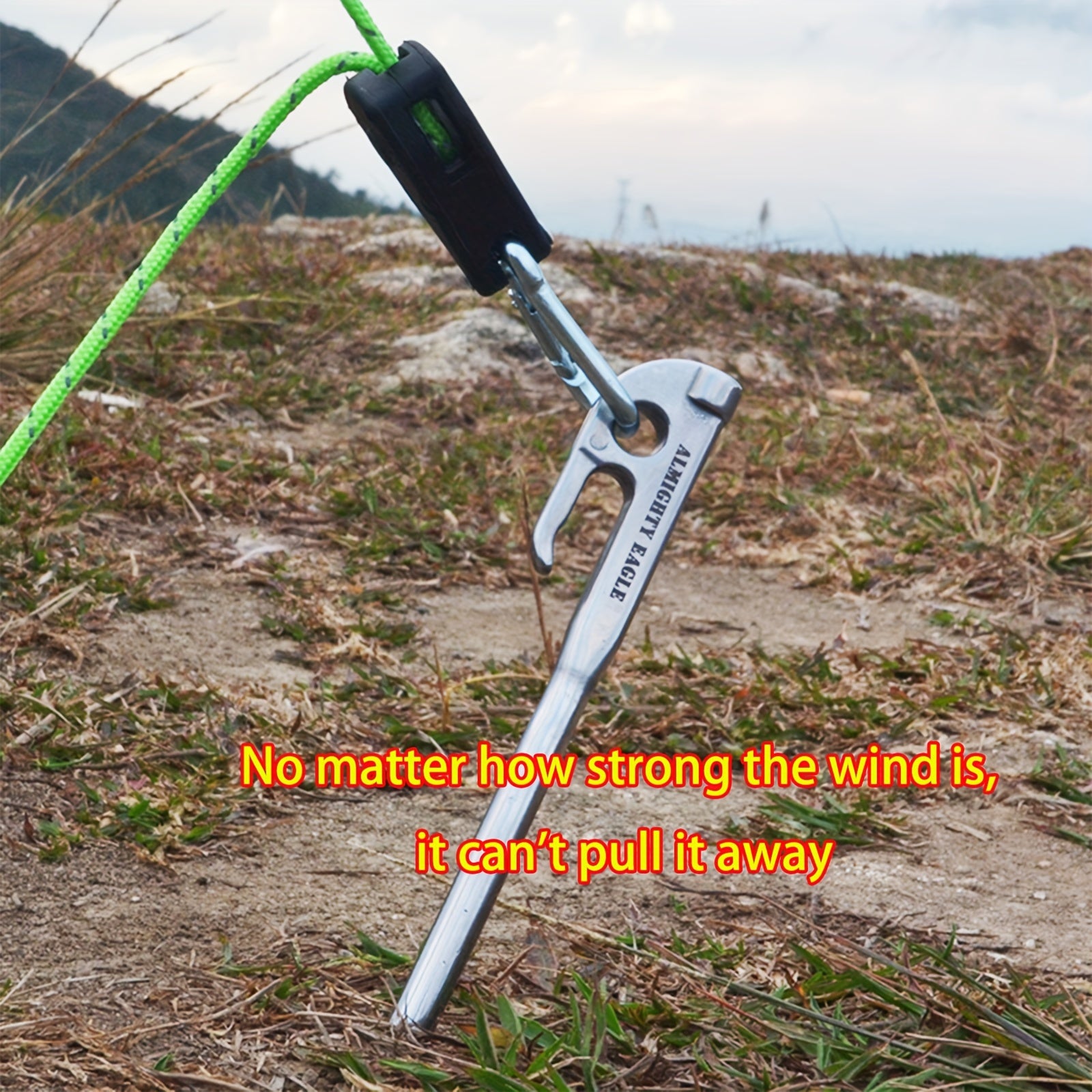 8pcs Heavy-Duty Tent Ground Stakes – Extended Shelter Pegs with Enhanced Grip for Camping, RV, Tarps & Canopies