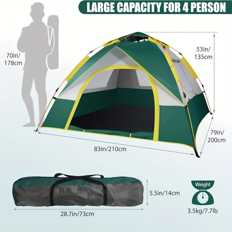 6-Person Instant Pop-Up Camping Tent – Waterproof, UV & Mosquito-Proof