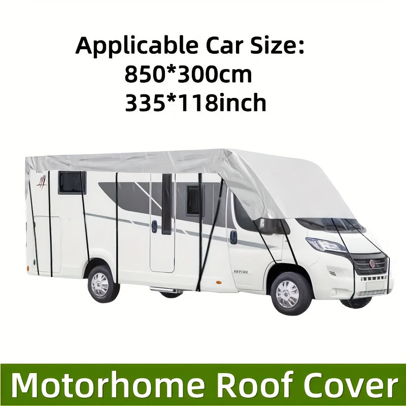 Heavy-Duty All-Weather RV Cover – Adjustable Straps & Hooks