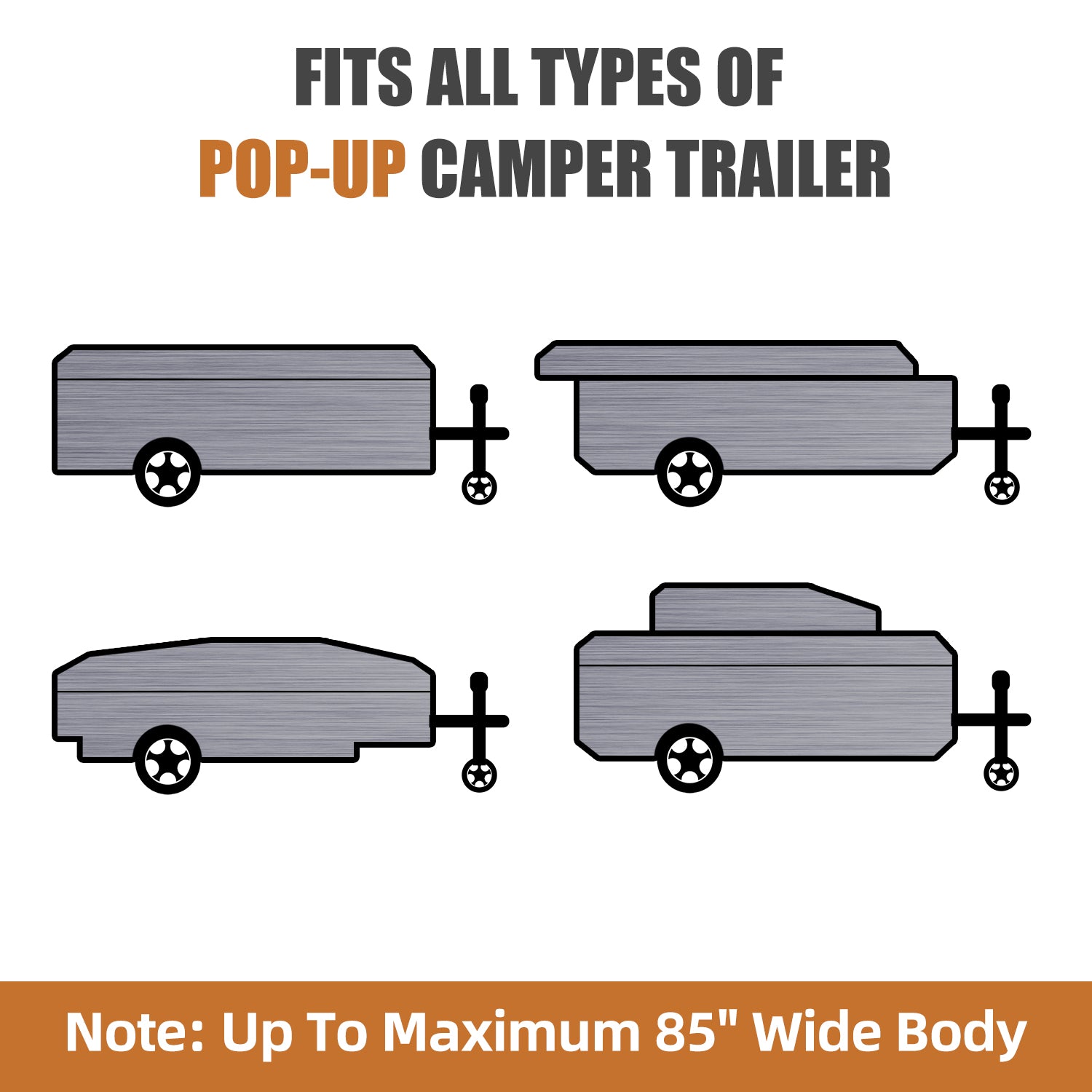 DikaSun Pop-Up Camper Cover – 7-Layer Roof