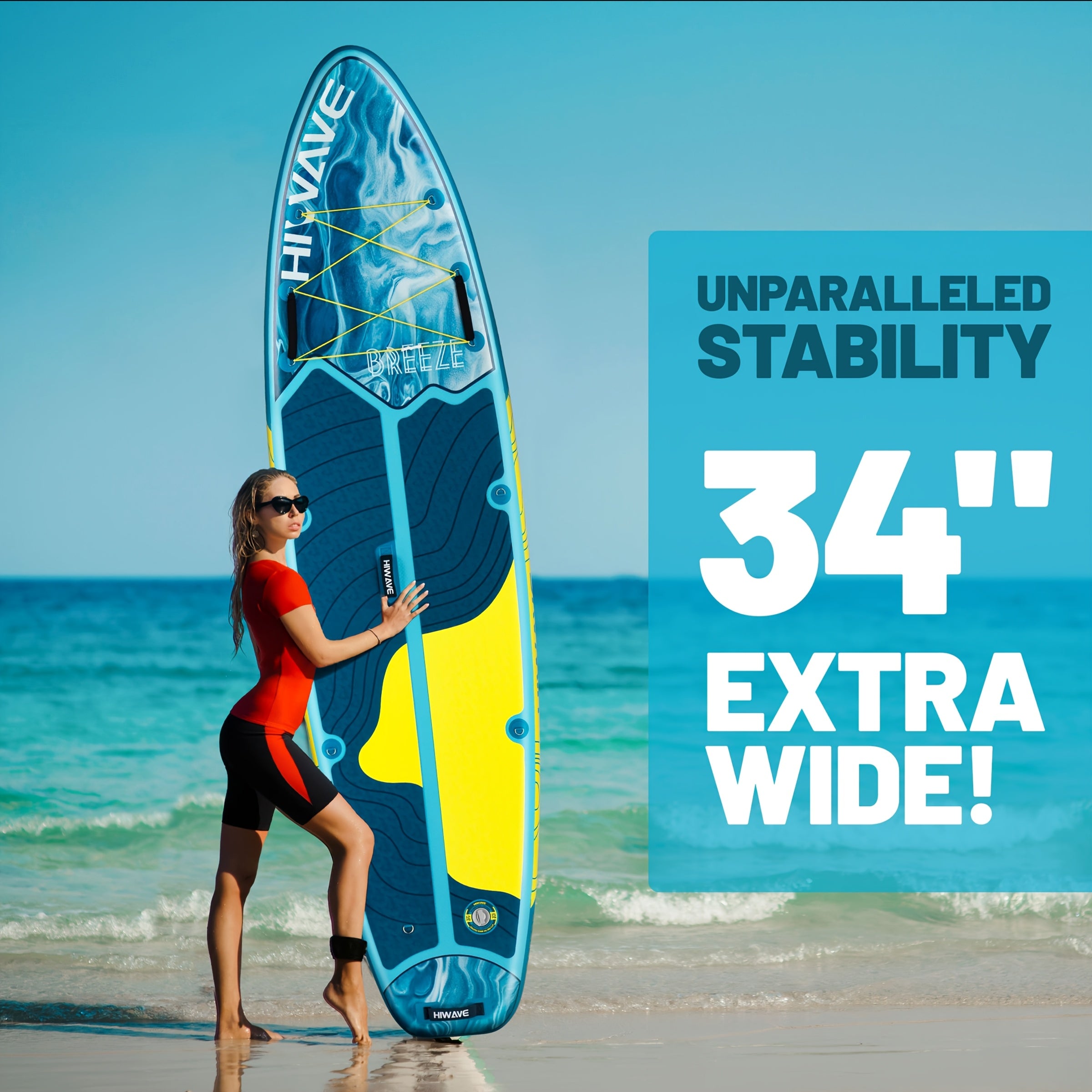 11ft Inflatable Stand-Up Paddleboard – 420 lbs Capacity, Dual-Action Pump Included