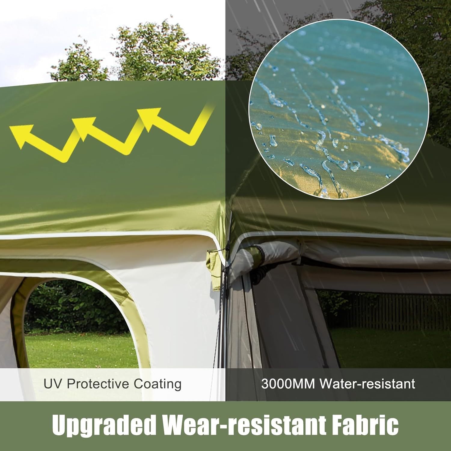 OYEROL 4-10 Person Instant Pop-Up Camping Tent – 60s Setup, 4-Season