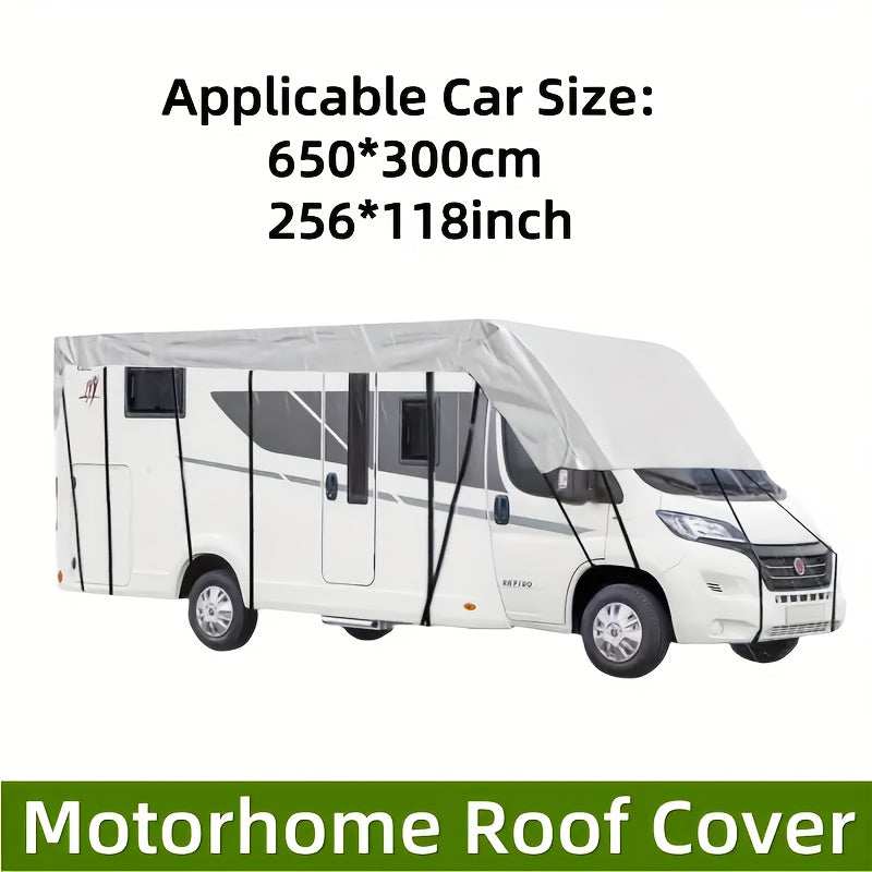 Heavy-Duty All-Weather RV Cover – Adjustable Straps & Hooks