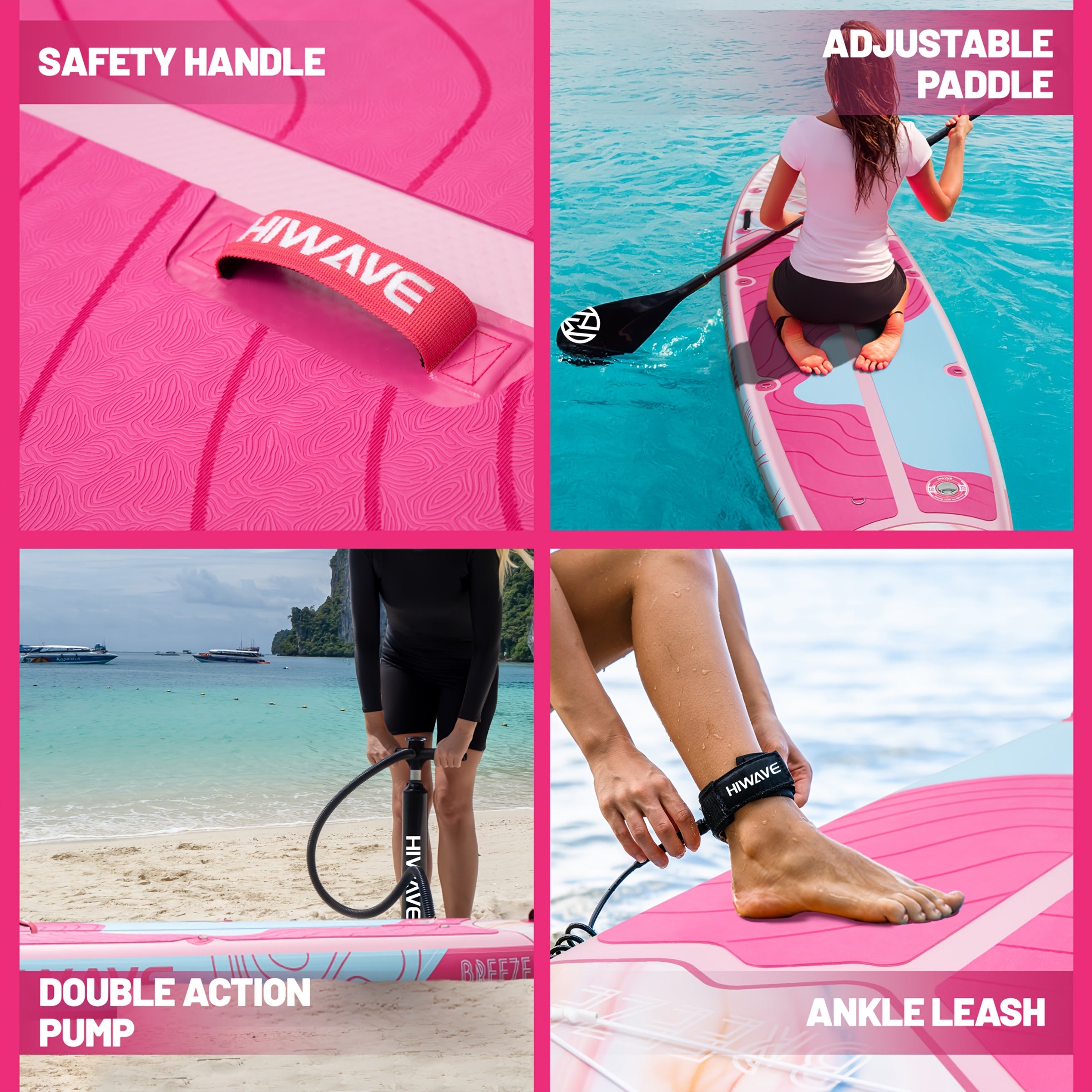 11ft Inflatable Stand-Up Paddleboard – 420 lbs Capacity, Dual-Action Pump Included