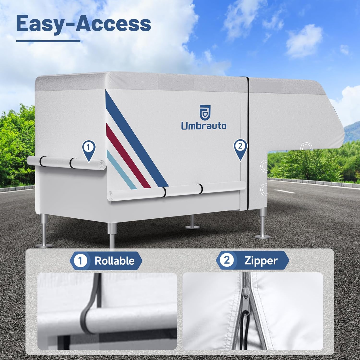 Umbrauto Slide-In Truck Camper Cover – 300D Oxford