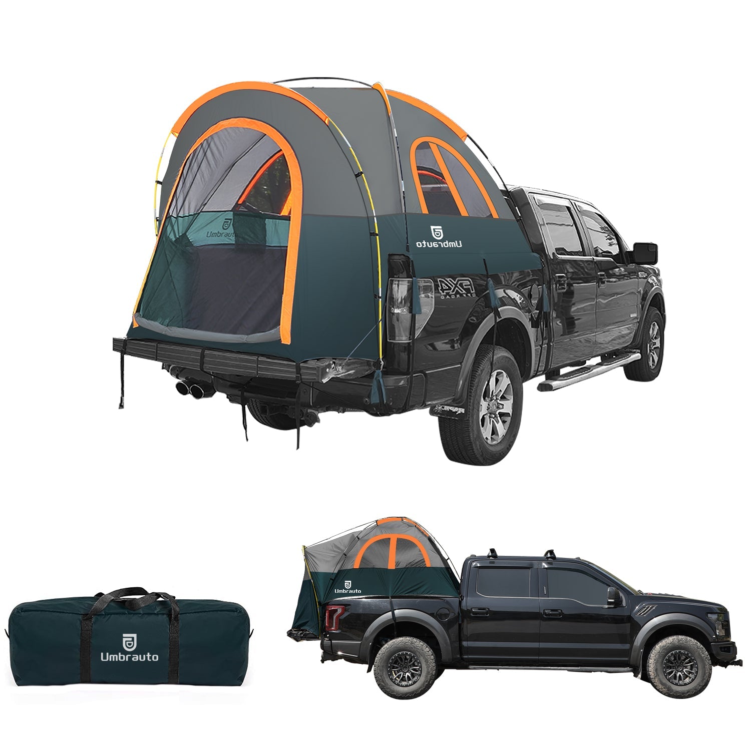 Umbrauto Truck Bed Tent | 5.5–5.8 ft Beds | 4-Season PU3000 Waterproof | Color-Coded Setup