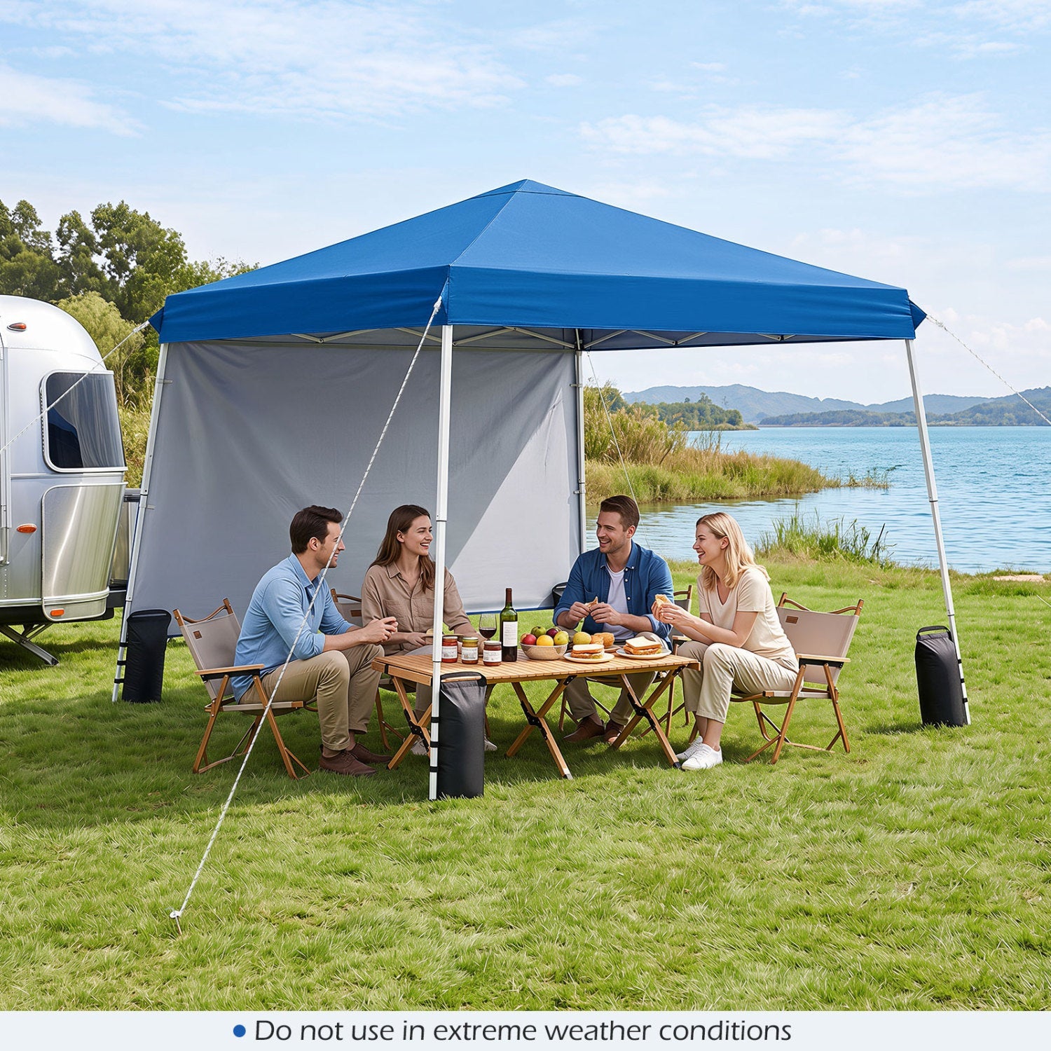 9' x 9' Pop-Up Canopy with Sidewall and Carry Bag