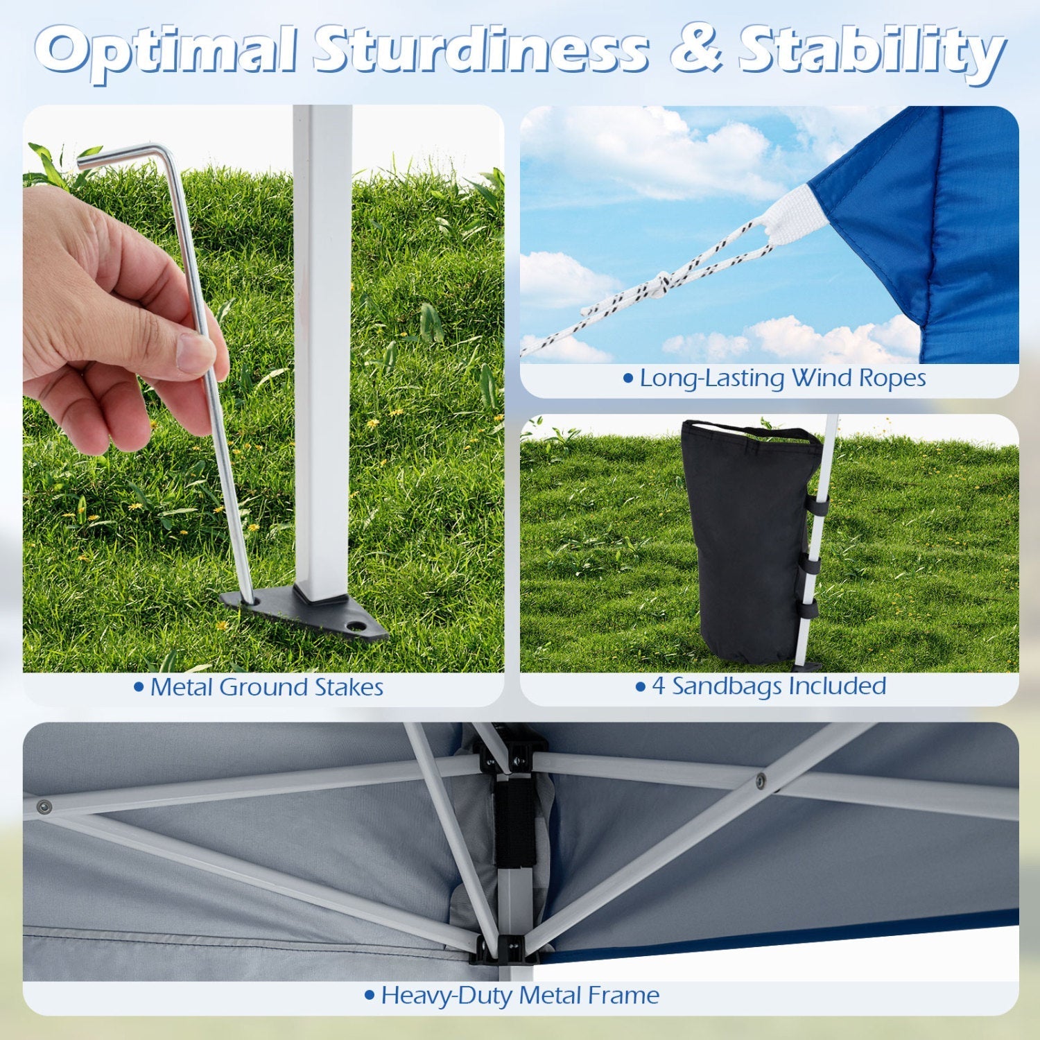 9' x 9' Pop-Up Canopy with Sidewall and Carry Bag