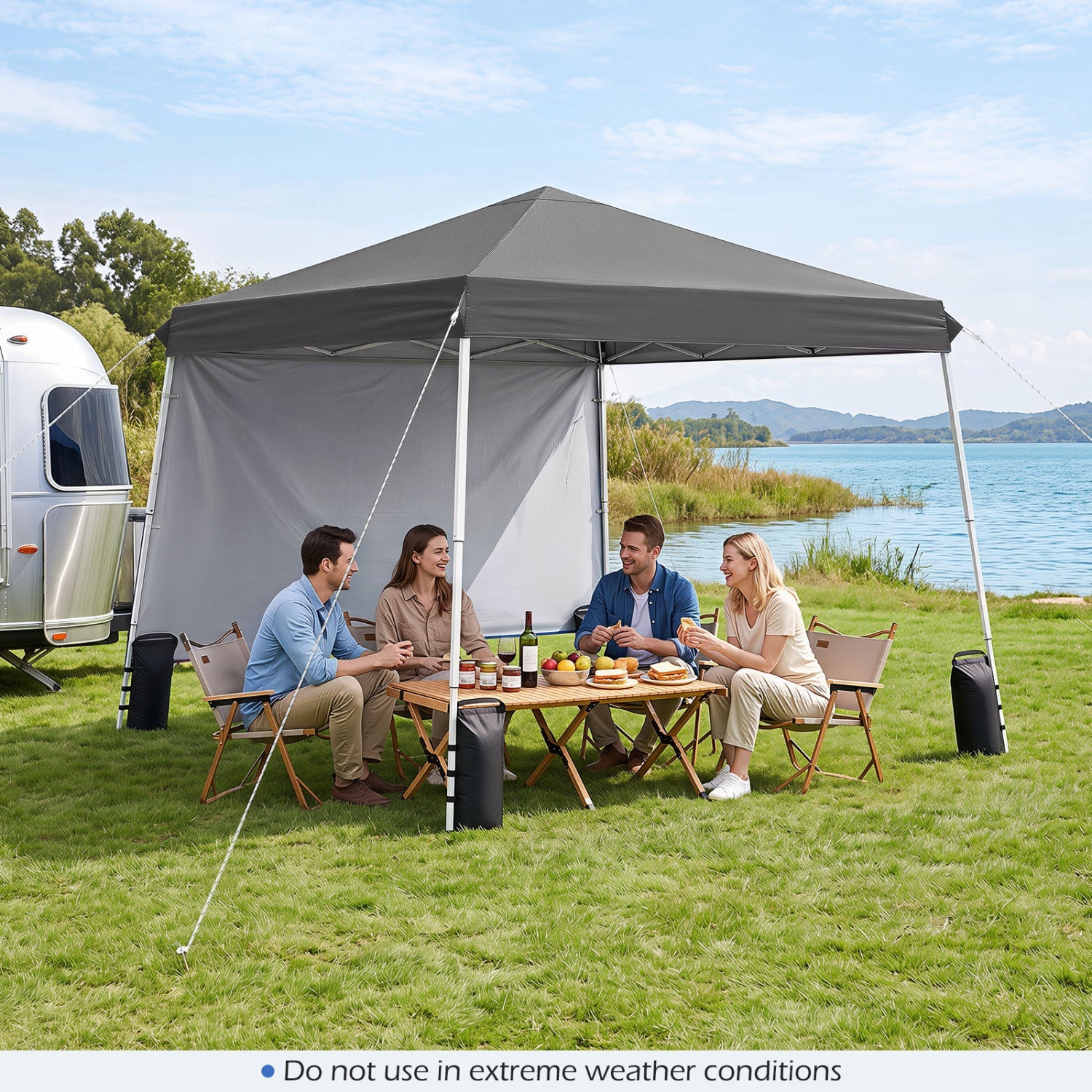 9' x 9' Pop-Up Canopy with Sidewall and Carry Bag