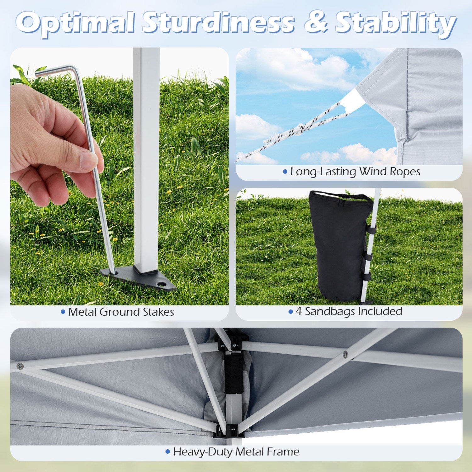 9' x 9' Pop-Up Canopy with Sidewall and Carry Bag