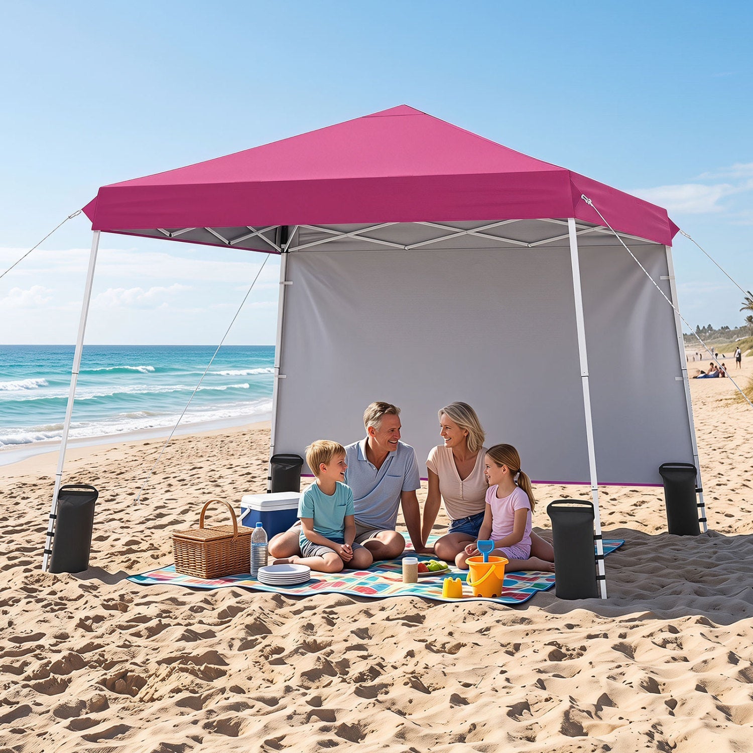 9' x 9' Pop-Up Canopy with Sidewall and Carry Bag