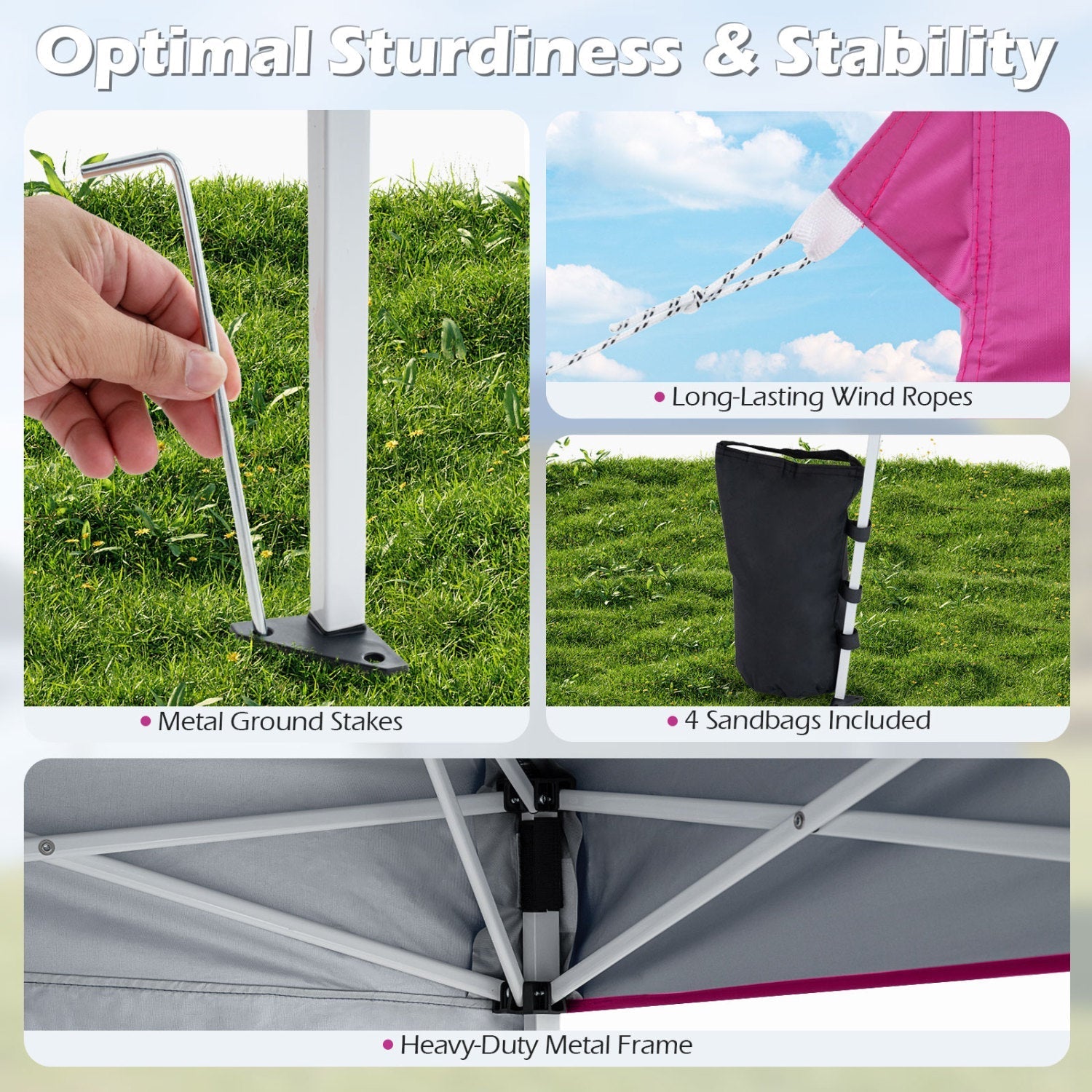 9' x 9' Pop-Up Canopy with Sidewall and Carry Bag