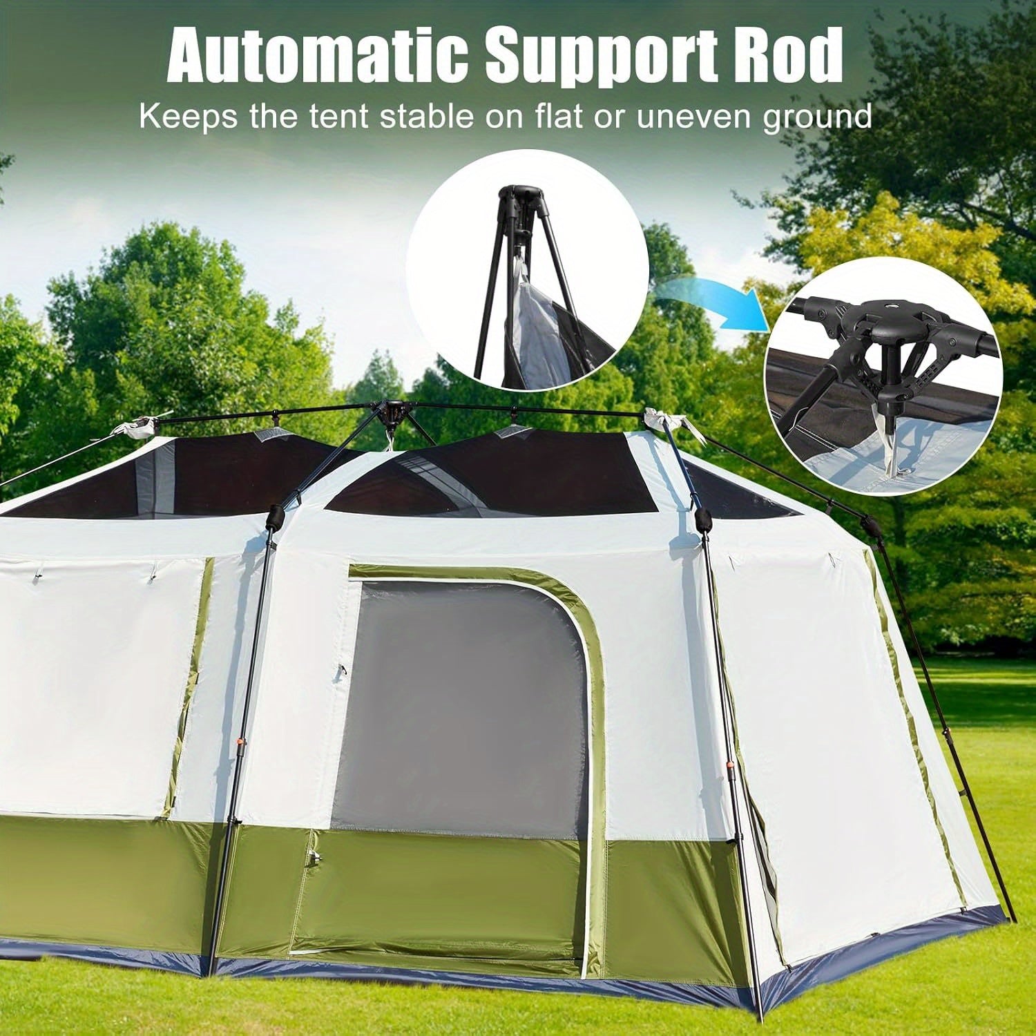 OYEROL 4-10 Person Instant Pop-Up Camping Tent – 60s Setup, 4-Season