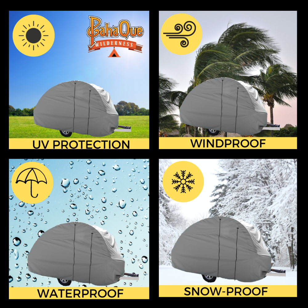 NuCamp TAB 320 Trailer Cover by PahaQue Premium Protection for Clamshell Models