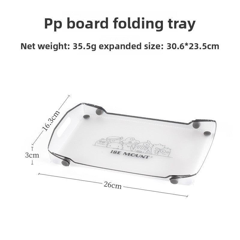 Folding Mini Table - Ultralight PP Camp Table & Tray (97g) Food-grade, Portable for Camping & Hiking Gear