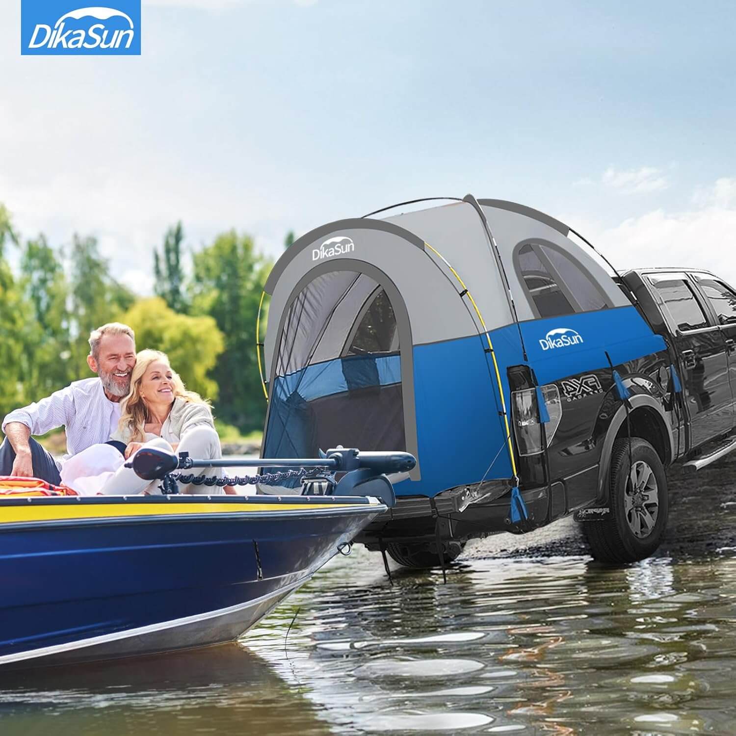 Dikasun Pickup Truck Bed Tent – Blue | Fits 5.5–6.7 ft Beds