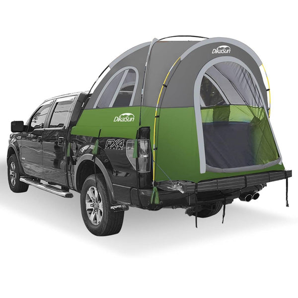 Dikasun Portable Pickup Truck Bed Tent – Green | Fits 5.5–6.7 ft Beds