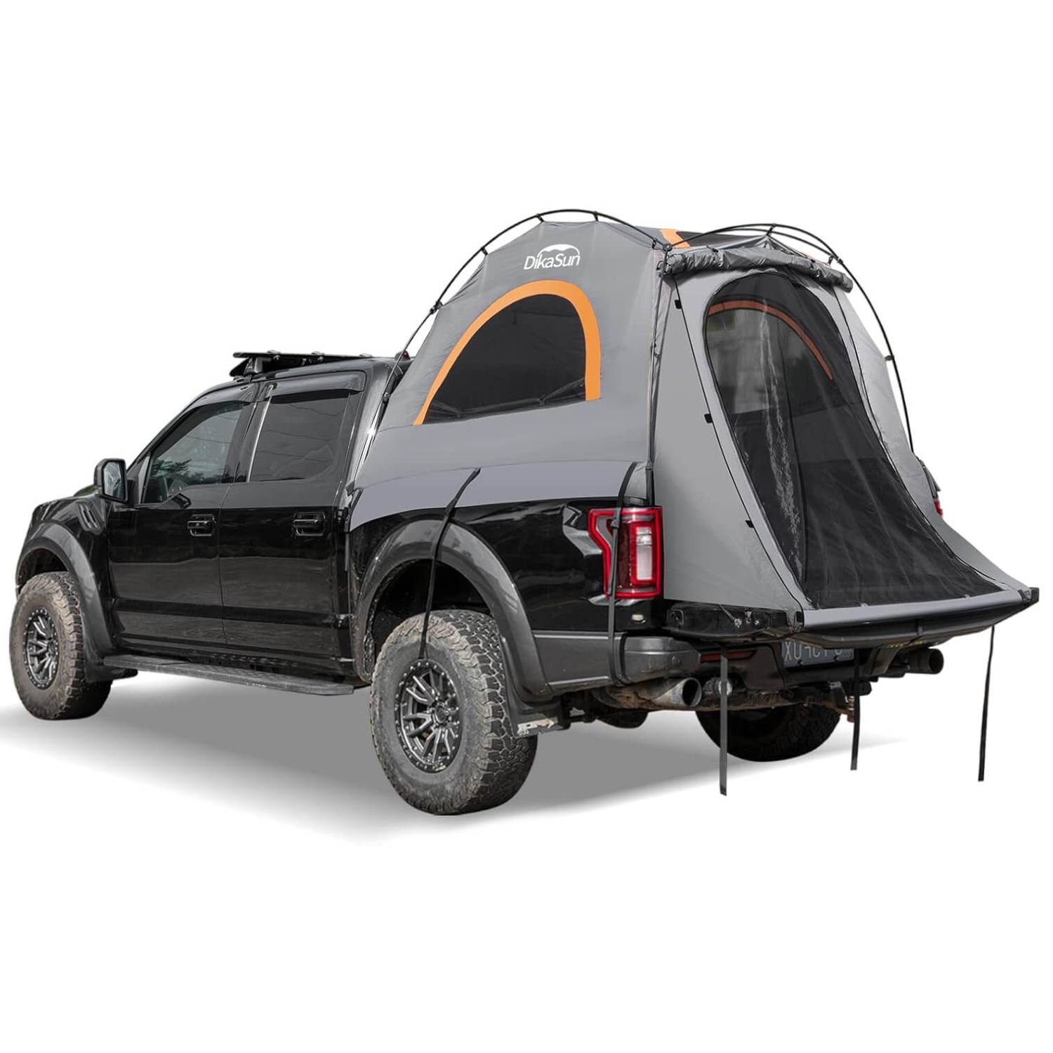 Dikasun Easy Setup Pickup Truck Bed Tent – Gray | Fits 5.5–6.7 ft Beds