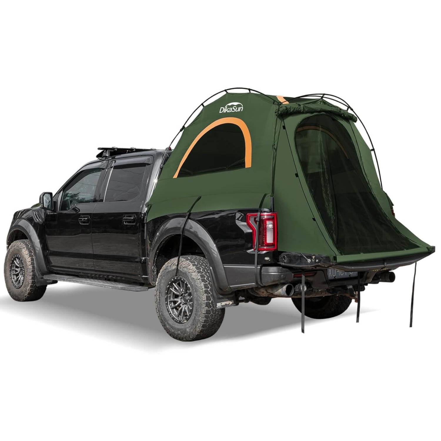 Dikasun Easy Setup Pickup Truck Bed Tent – Green | Fits 5.5–6.7 ft Beds