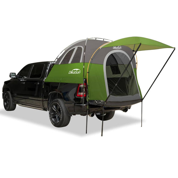Dikasun Pickup Truck Bed Tent with Awning – Green | Fits 5.5–6.7 ft Beds