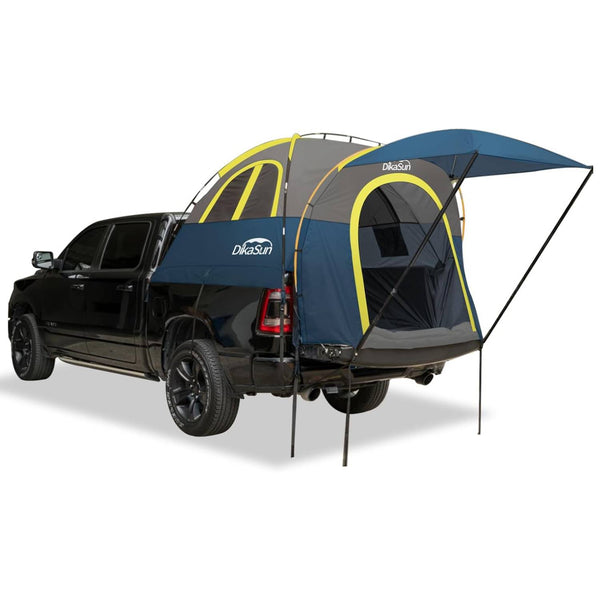 Dikasun Pickup Truck Bed Tent with Awning – Navy | Fits 5.5–6.7 ft Beds