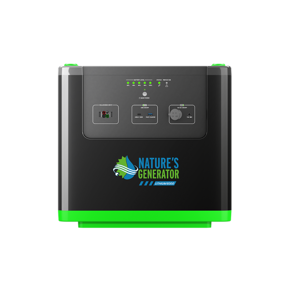 Nature's Generator Lithium 6000 Power Pod — 3840Wh LiFePO₄ Expansion Battery