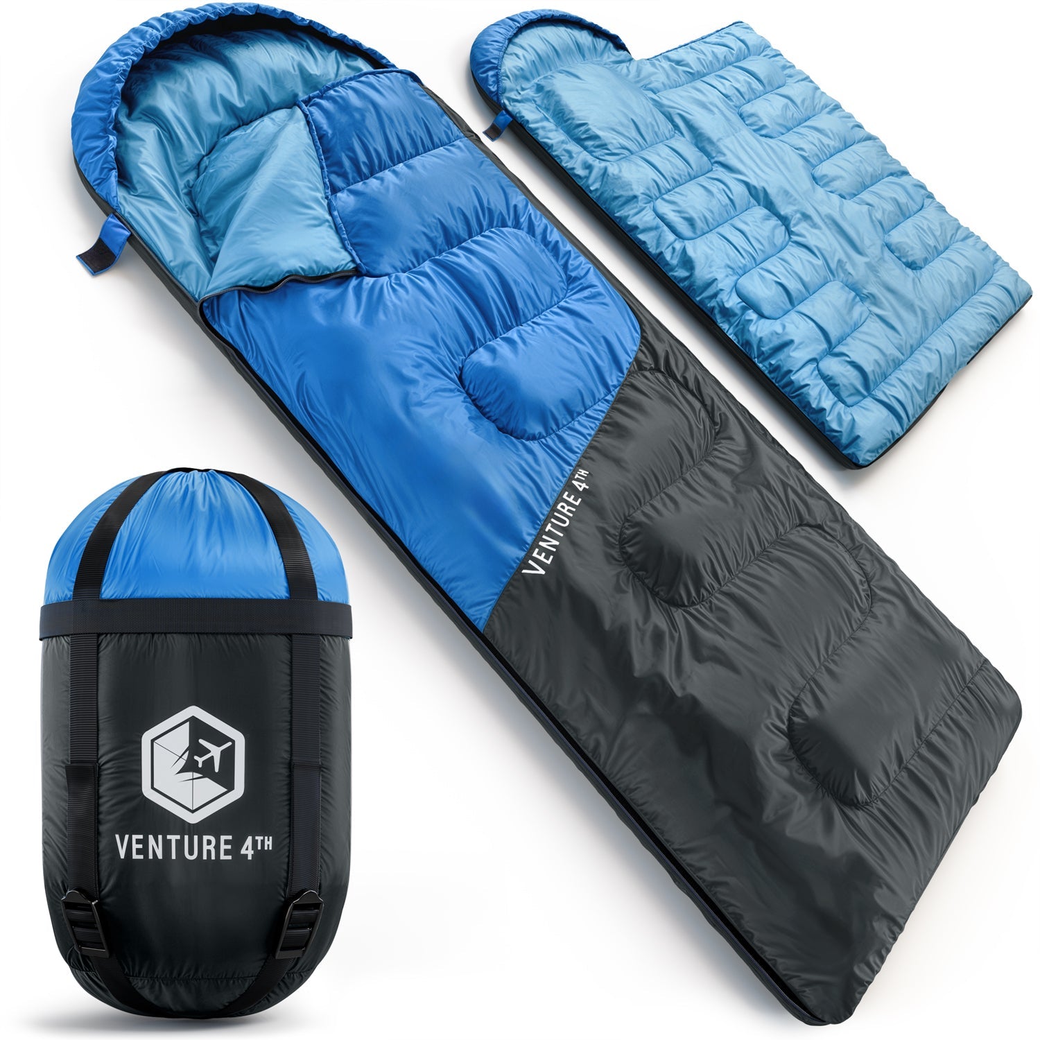 3-Season Sleeping Bag – Lightweight & Water Resistant, 30°F Rated