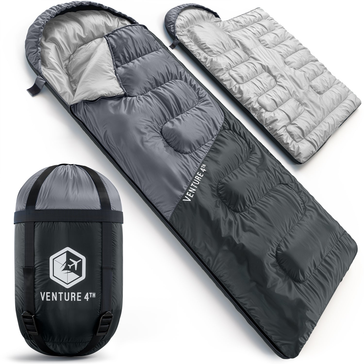 3-Season Sleeping Bag – Lightweight & Water Resistant, 30°F Rated
