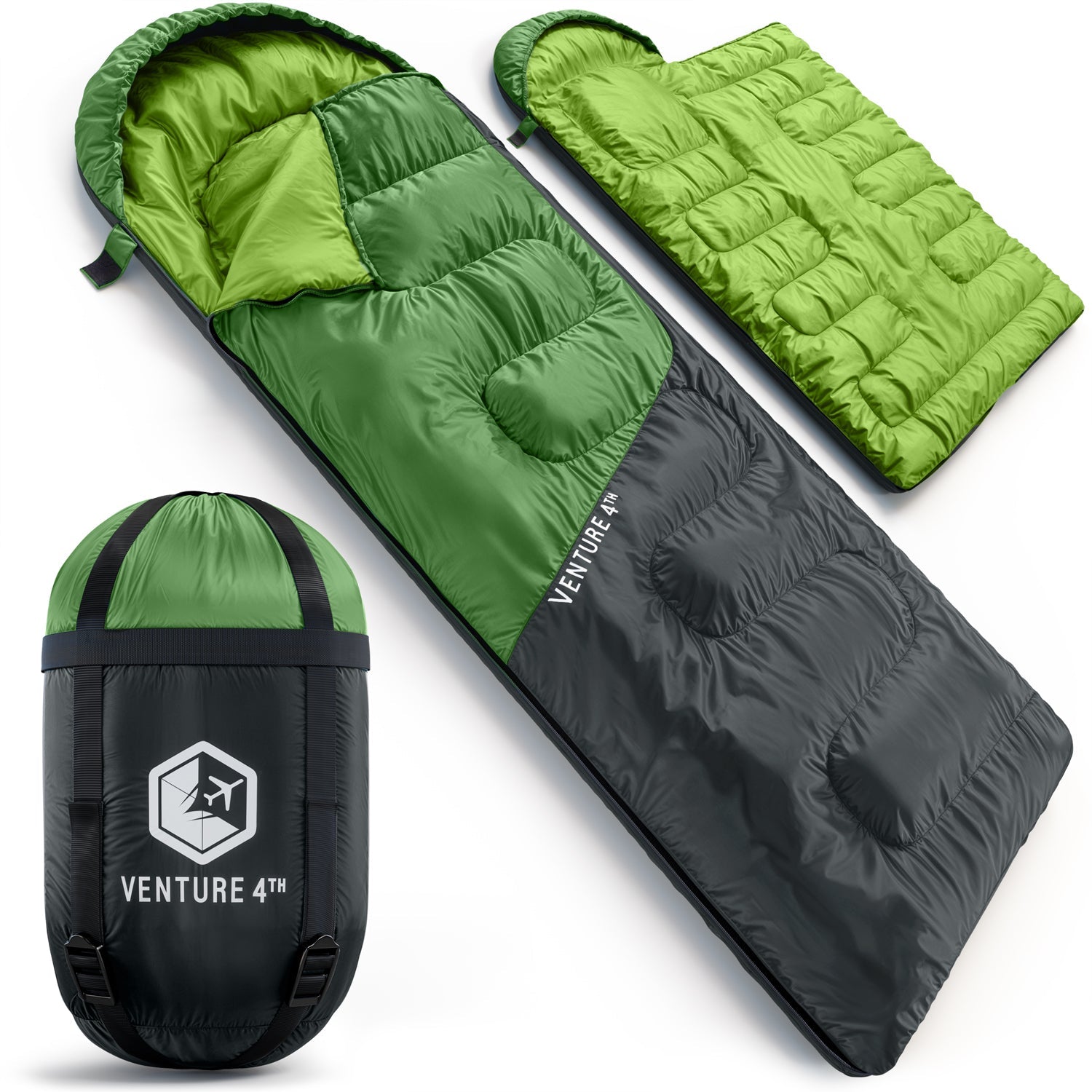 3-Season Sleeping Bag – Lightweight & Water Resistant, 30°F Rated