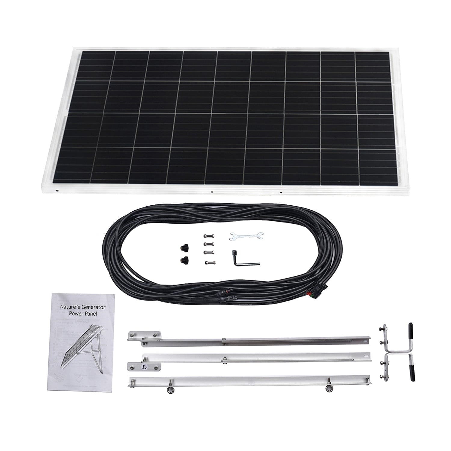 Nature's Generator 100W Rigid Solar Panel — Monocrystalline, All-Season