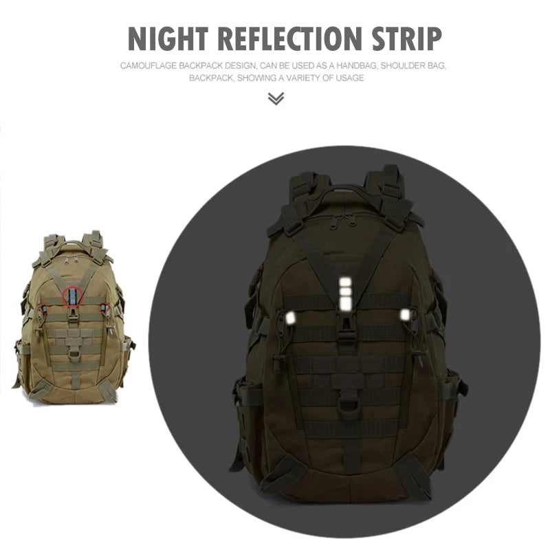 Tactical Camping Backpack – Molle Travel Rucksack for Hiking & Outdoor Use