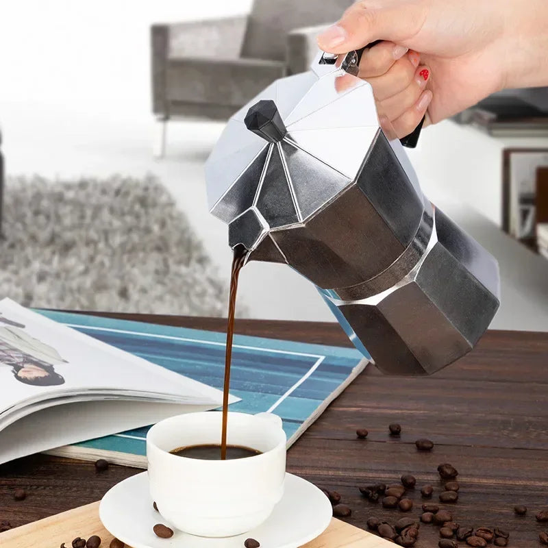 Aluminum Moka Espresso Coffee Maker – 50/300/450ml