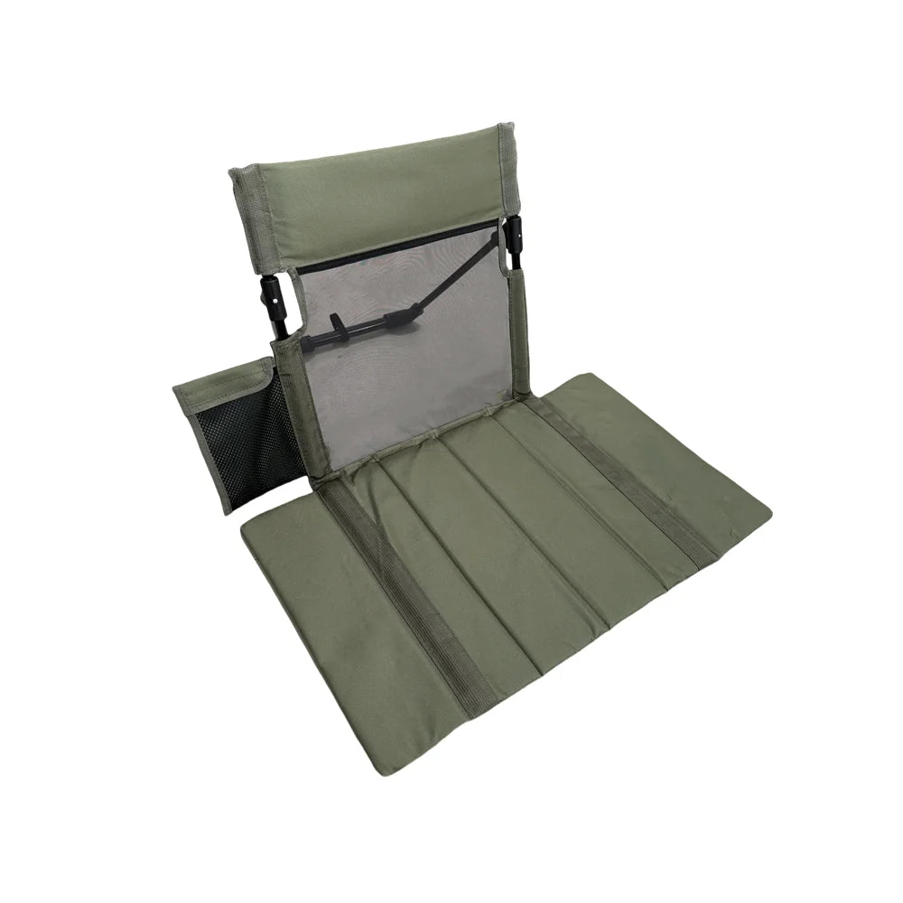 Foldable Camping Floor Chair with Backrest Cushion – Oxford Cloth