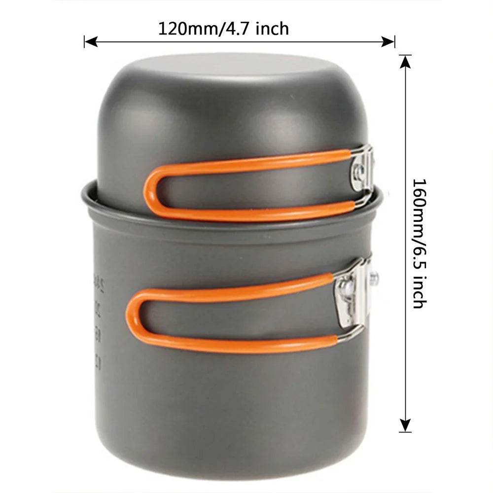 Camping Cookware Kit with Stove – Outdoor Cooking Set