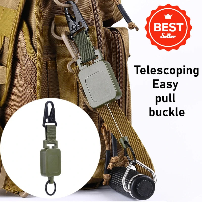 60cm Retractable Key Chain with Steel Wire & Clip
