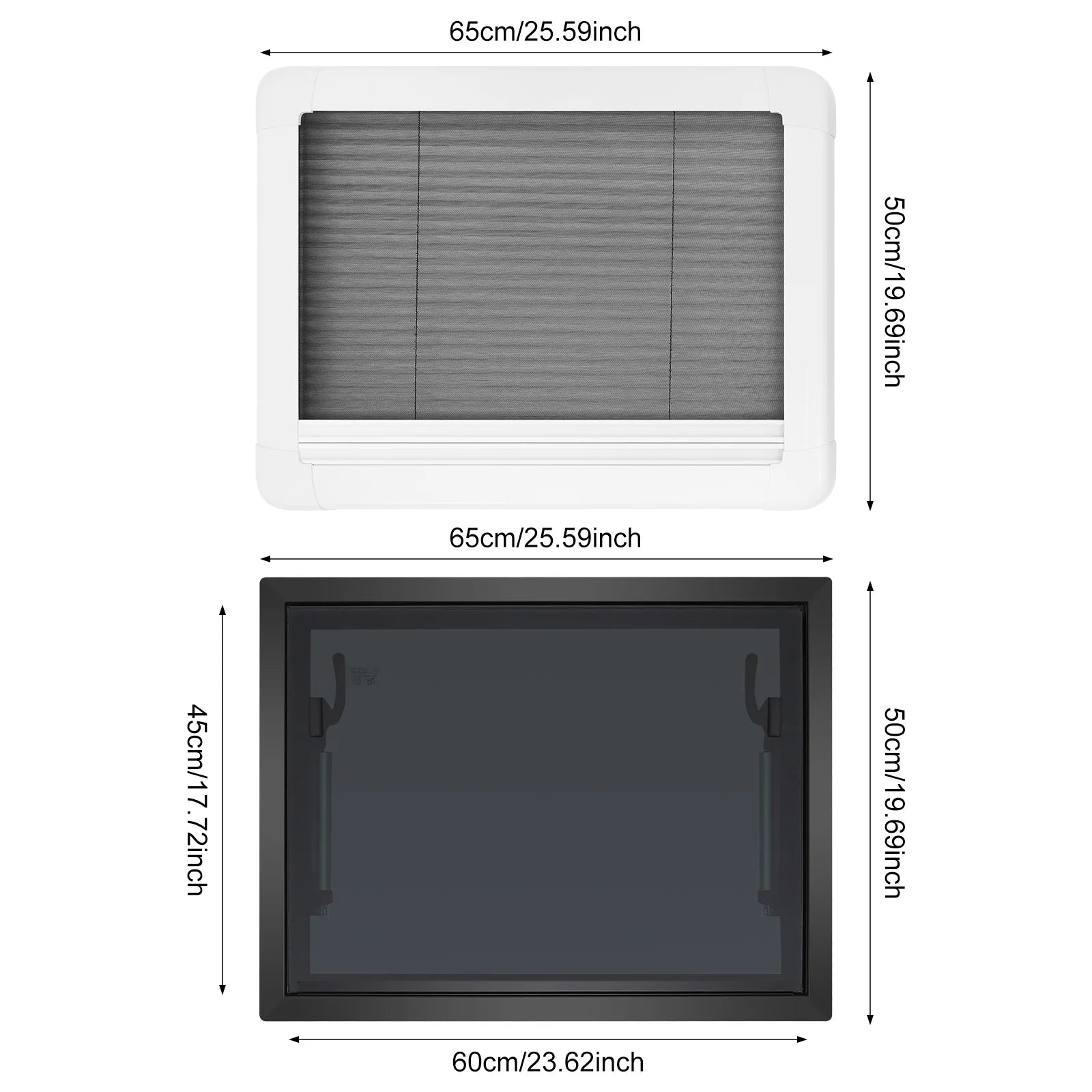 600x450mm RV Push Out Window.