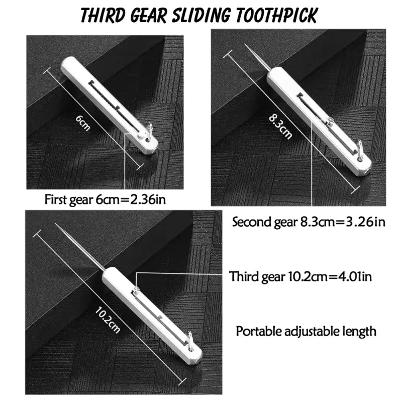 Portable Titanium Toothpick with Holder