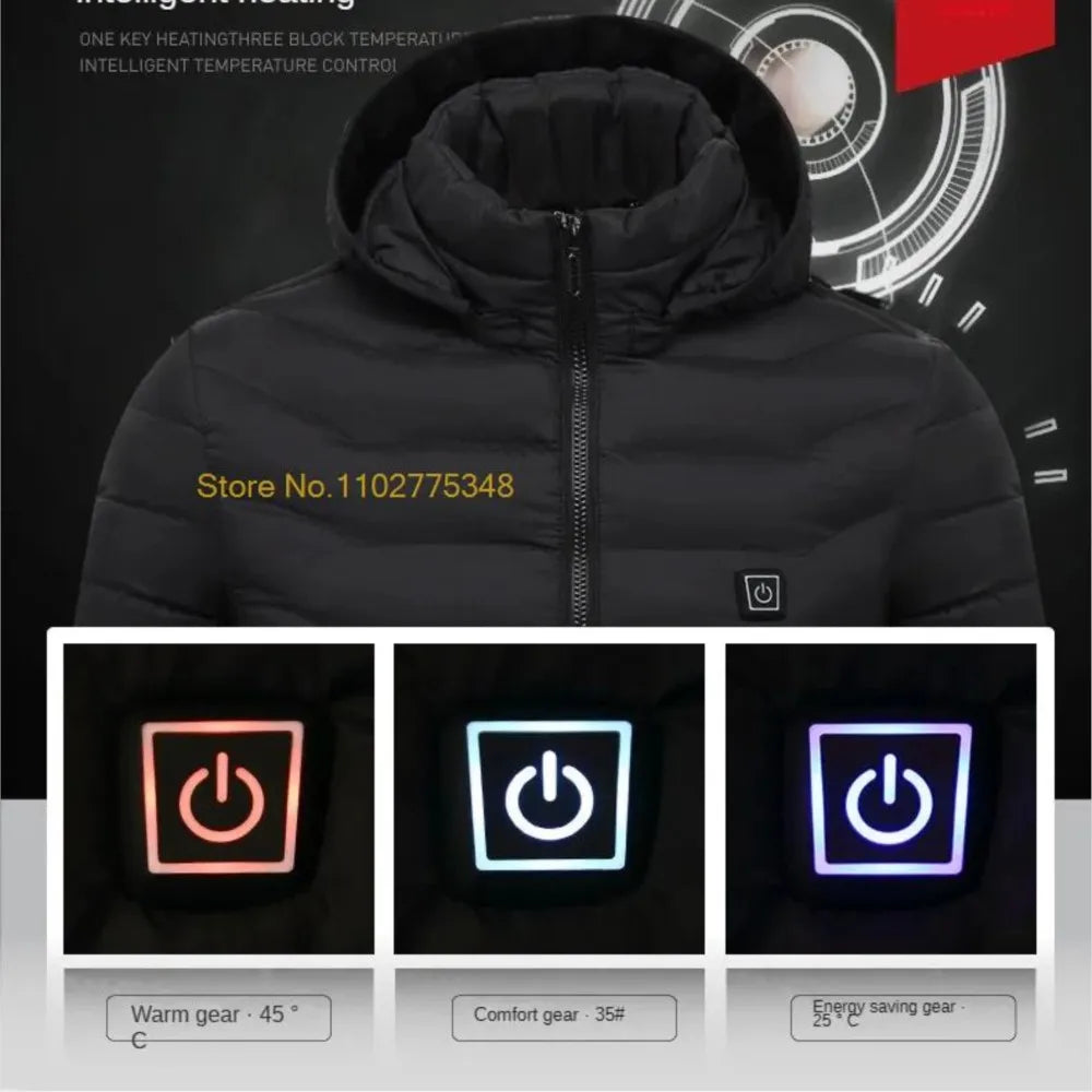 Men’s & Women’s USB Heated Winter Jacket – Cold-Proof Ski & Hiking Coat