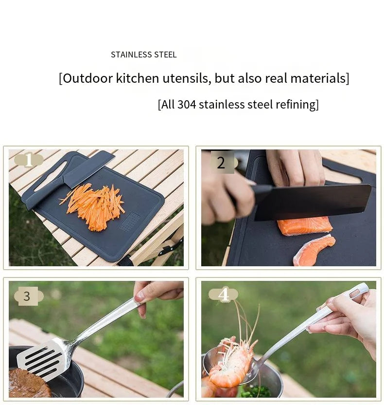 8-Piece Portable Camping Cookware Set