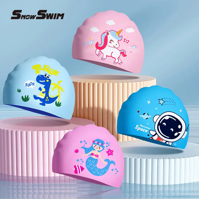 Children’s Swimming Goggles with Cap – Small Frame, Waterproof, Anti-Fog, HD Swimming Glasses for Boys & Girls