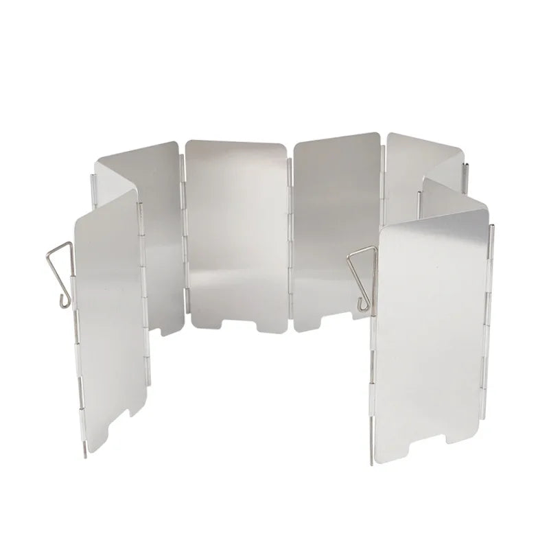 Foldable Camping Stove Windshield – 9 Plates