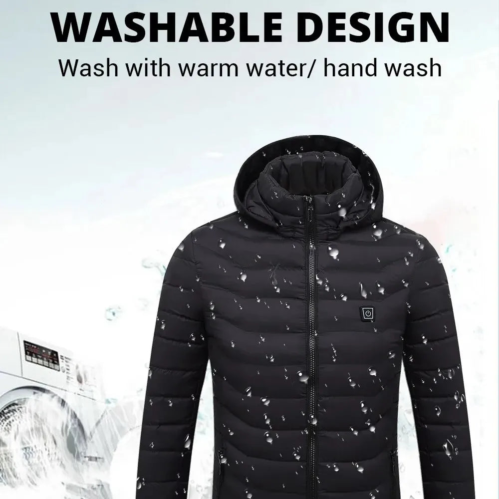 Men’s & Women’s USB Heated Winter Jacket – Cold-Proof Ski & Hiking Coat