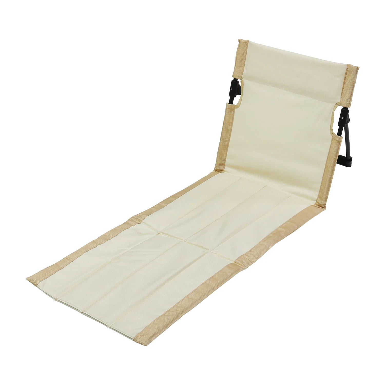 Foldable Camping Floor Chair with Backrest Cushion – Oxford Cloth