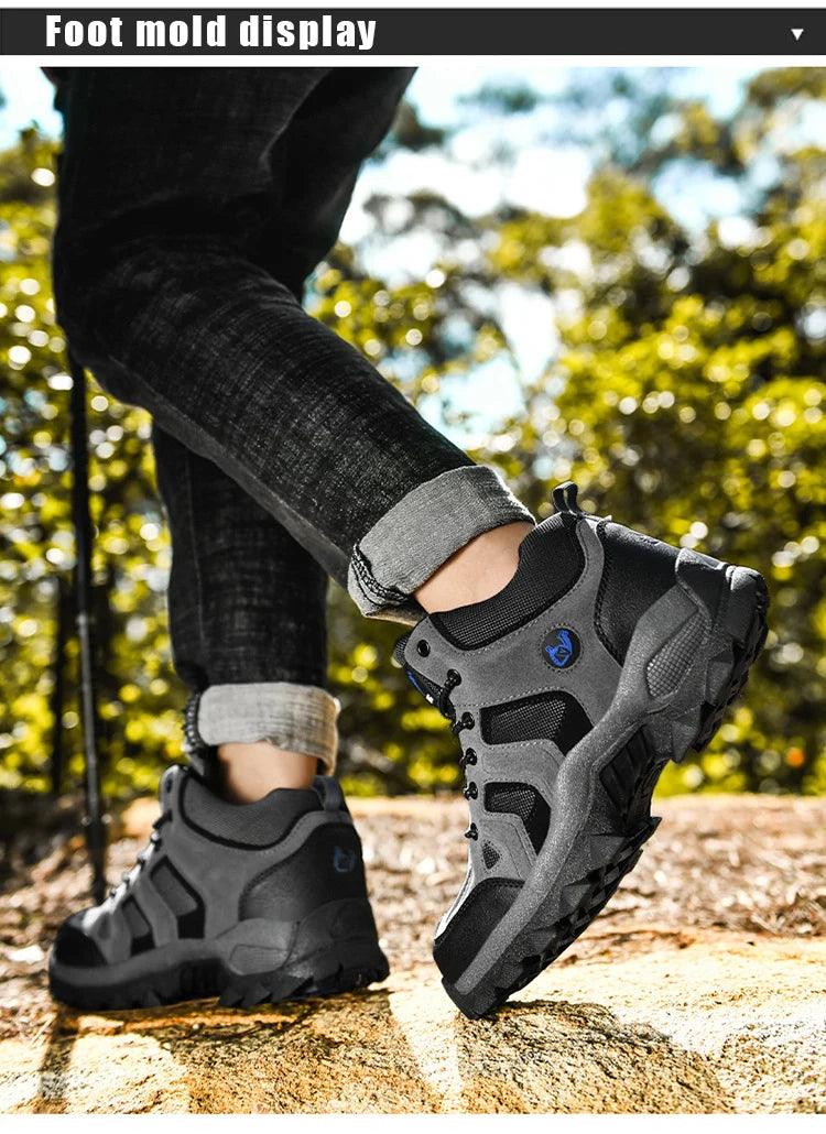 CHRLCK Men’s Winter High-Top Outdoor Shoes Wear-resistant Warm Warm Lock Shoes
