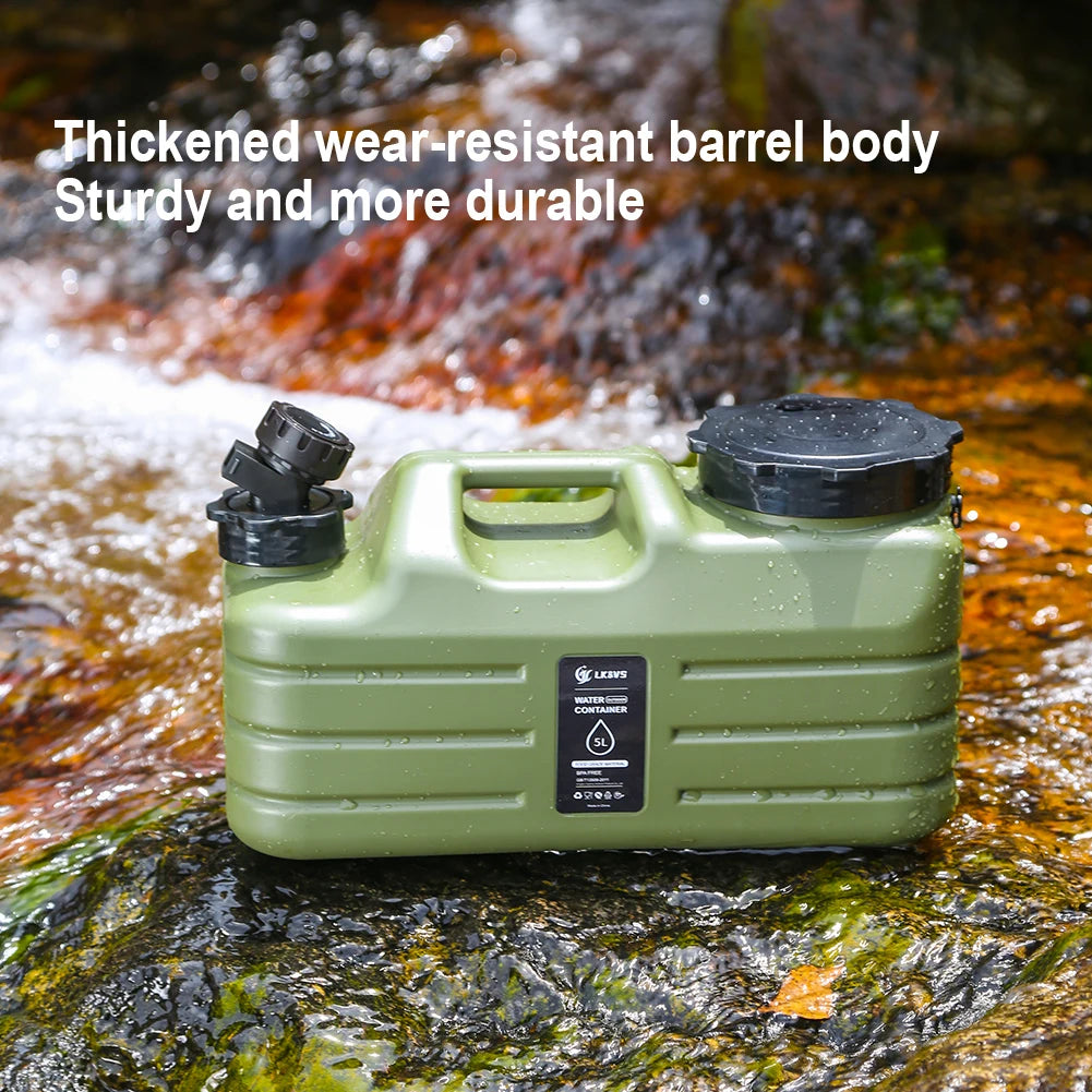 5–12L Camping Water Bucket with Detachable Faucet
