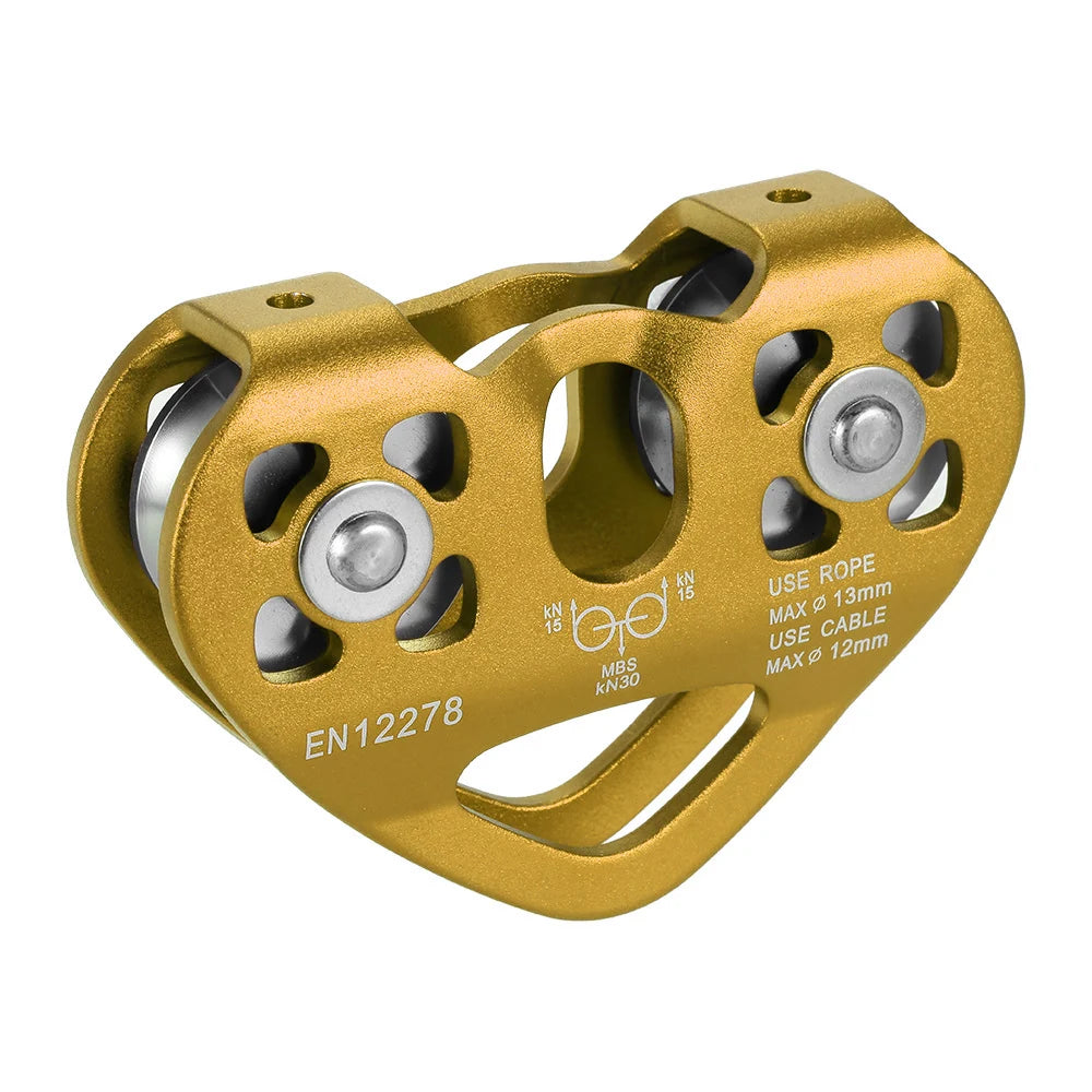 Lixada 30kN Climbing Pulley – Cable Trolley with Ball Bearing for Rescue & Work