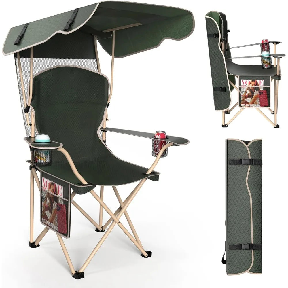 Portable Folding Camping Chair with Canopy