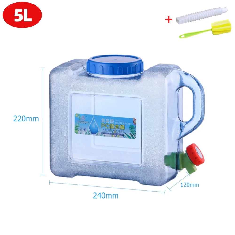 5–12L Camping Water Bucket with Detachable Faucet