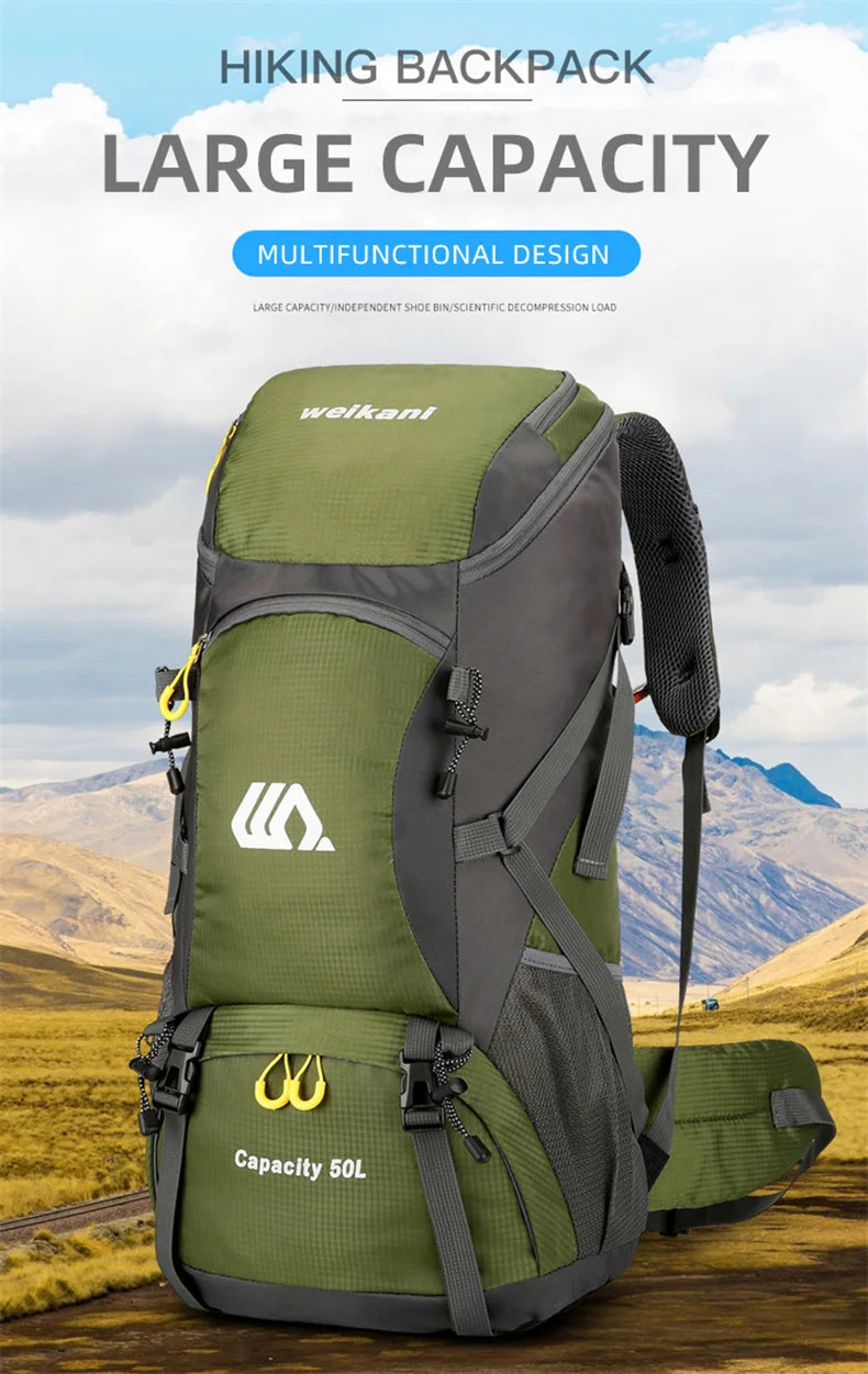 50L Waterproof Hiking & Travel Backpack
